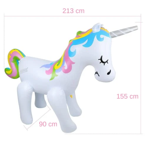 Arroseur gonflable licorne géant