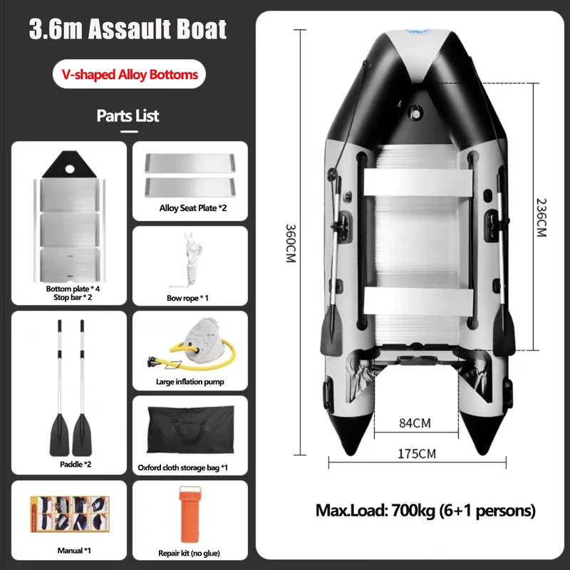 Bateau Gonflable D'Assaut Fond V