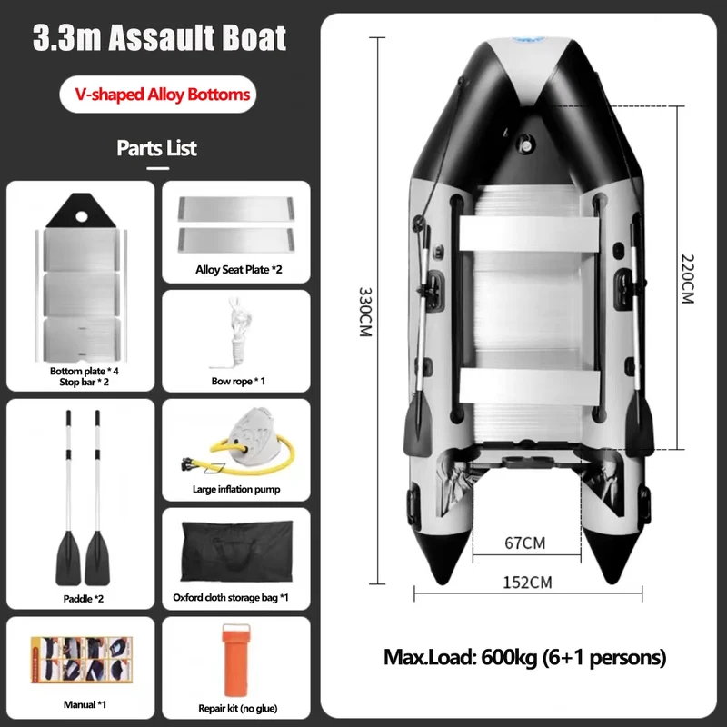 Bateau Gonflable D'Assaut Fond V