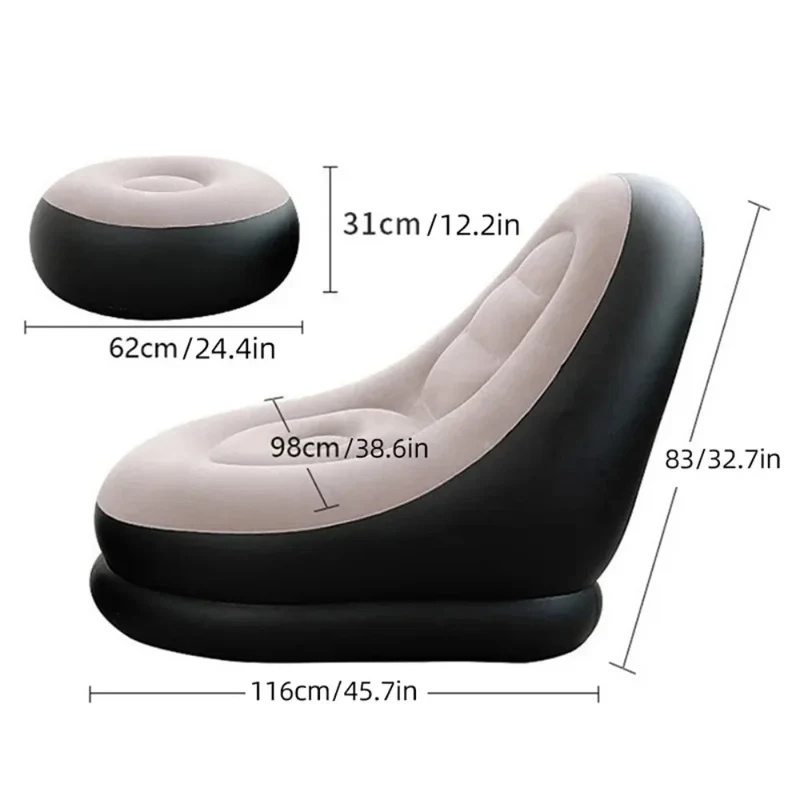 Canapé Gonflable Paresseux Tabouret Inclus