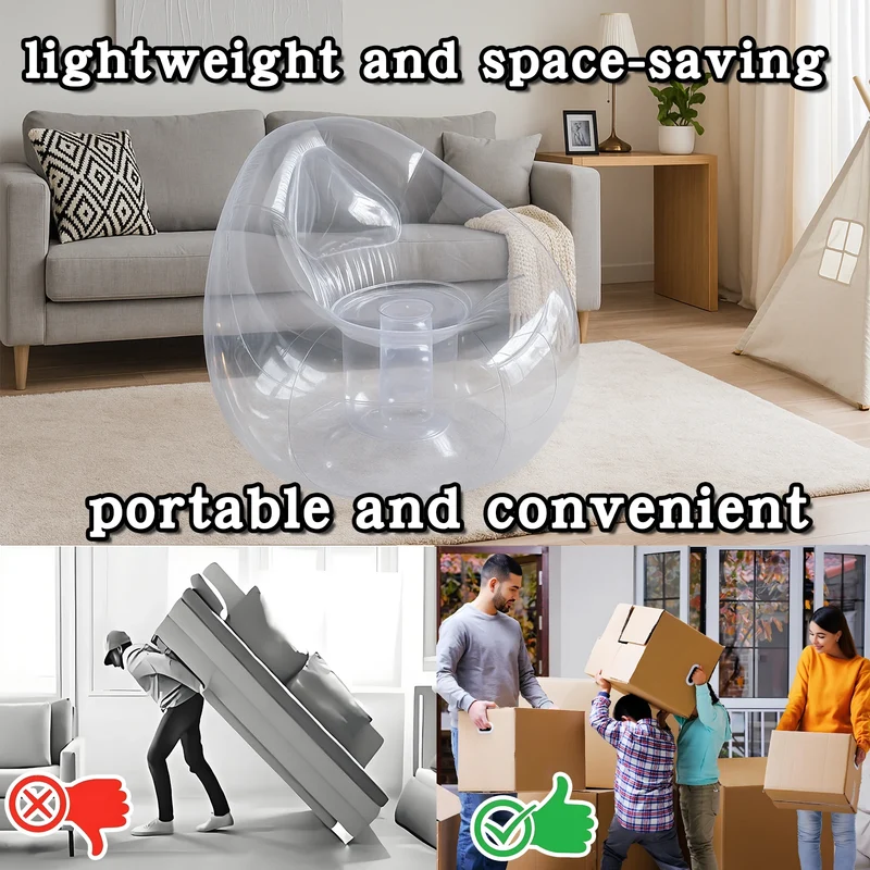 Canapé Gonflable Transparent PVC