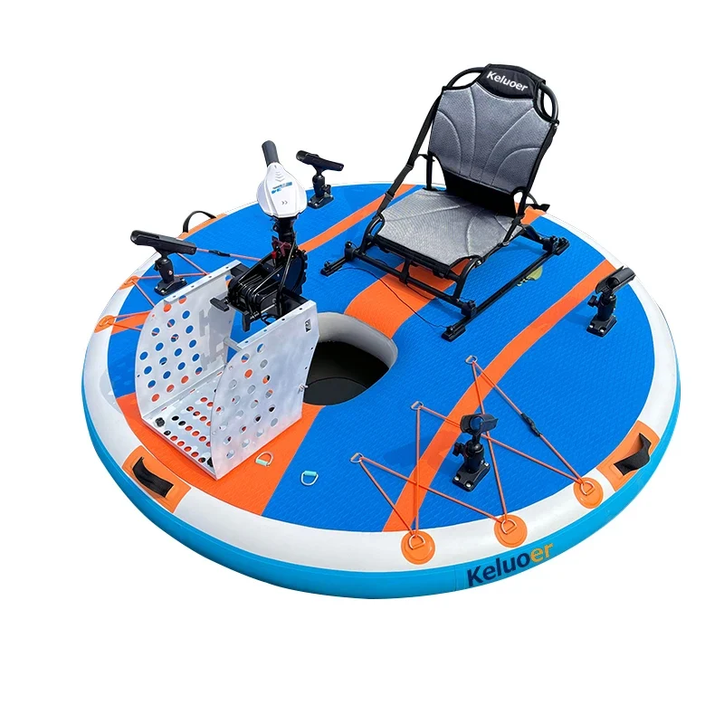 Plateforme Flottante Gonflable de Pêche Ronde