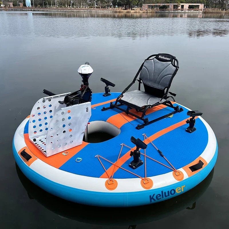 Plateforme Flottante Gonflable de Pêche Ronde