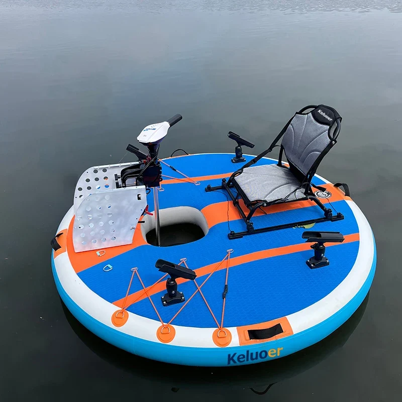Plateforme Flottante Gonflable de Pêche Ronde