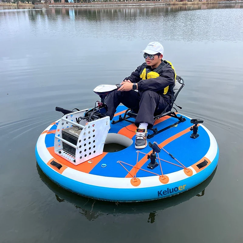 Plateforme Flottante Gonflable de Pêche Ronde