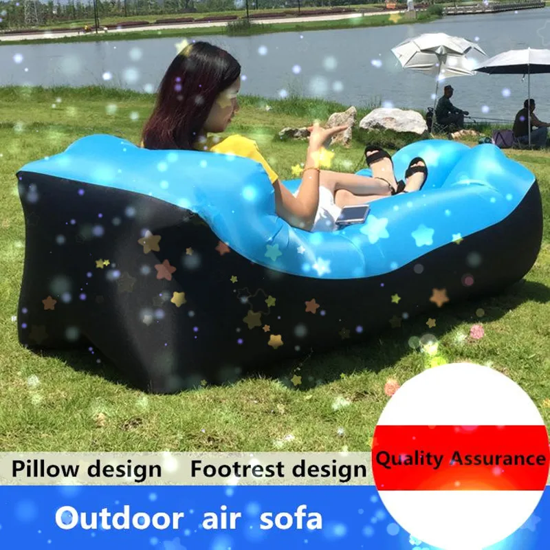 Canapé Gonflable Lit Camping Bicolore