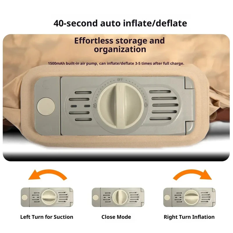 Matelas de Camping Gonflable Batterie Intégrée