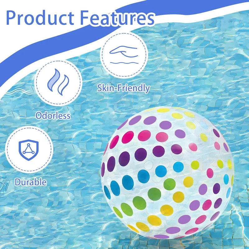Ballon Gonflable Transparent Pois Rayures