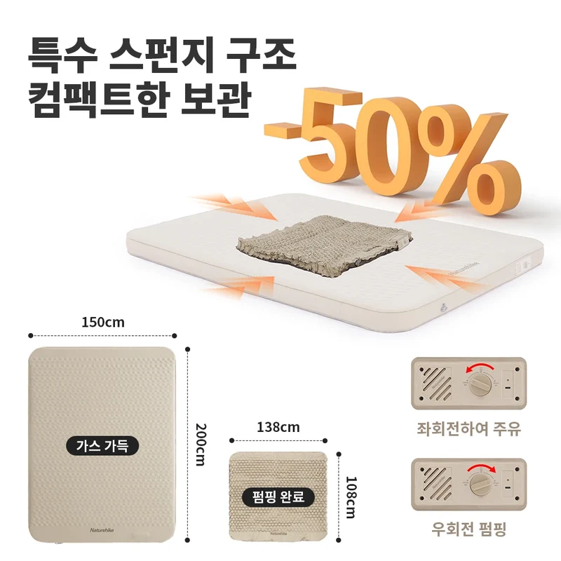 Matelas de Camping Gonflable Double 12cm