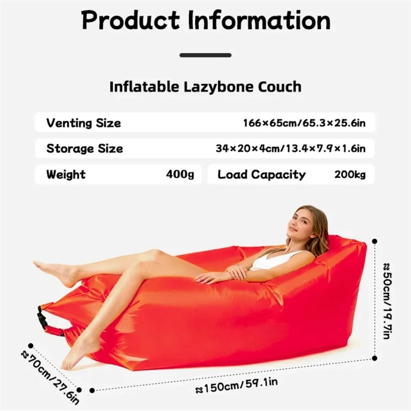 Canapé Gonflable Léger Polyester 210T