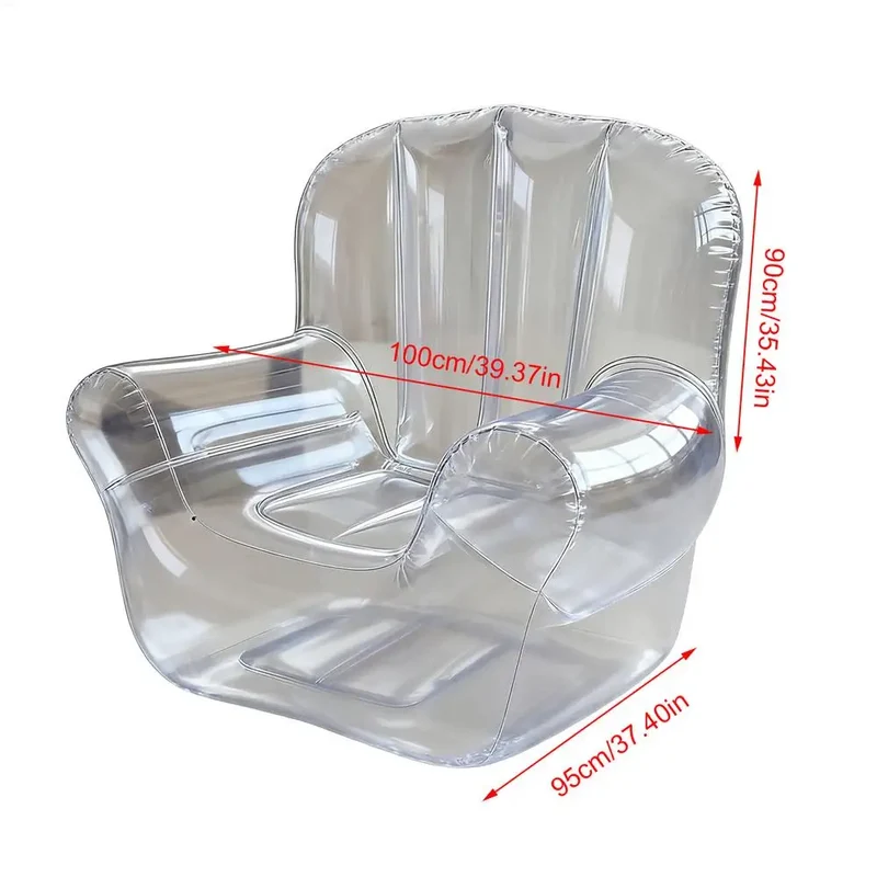 Canapé Gonflable Transparent PVC Épais