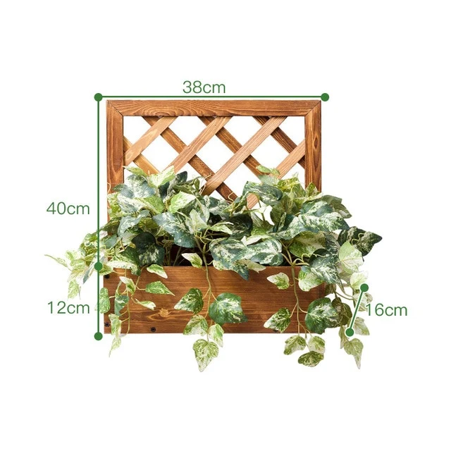 Support Mural en Bois pour Plantes d'Intérieur