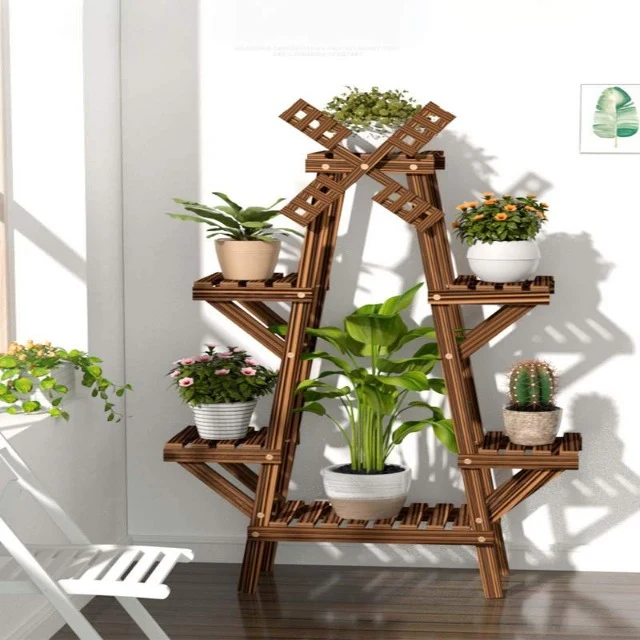Porte Plante Bois Extérieur