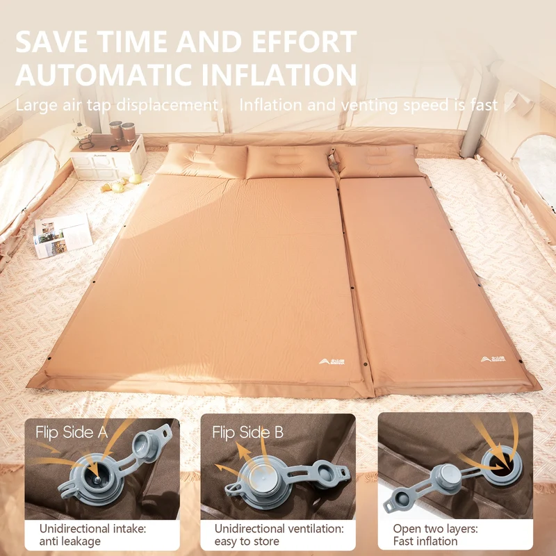 Tapis de Couchage Gonflable Assemblable Deux Places