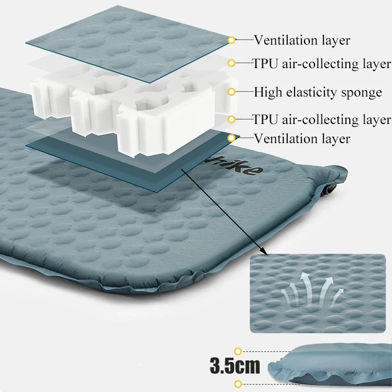 Matelas de Camping Gonflable Mousse Ultraléger