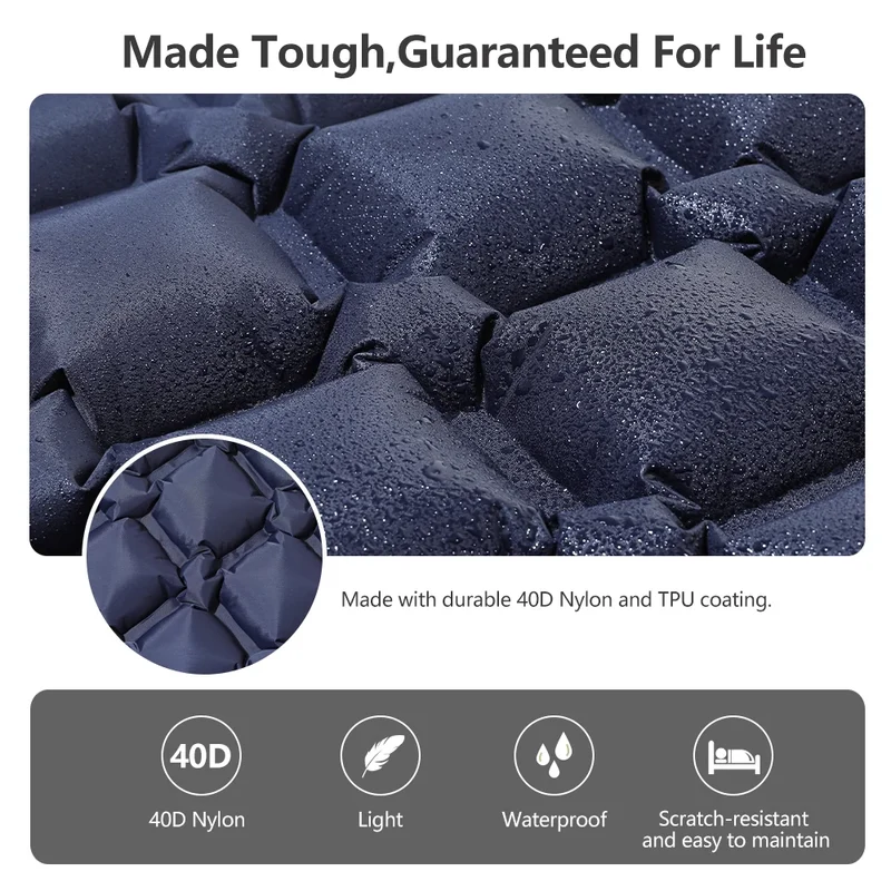 Tapis de Couchage Gonflable Nylon Ultraléger