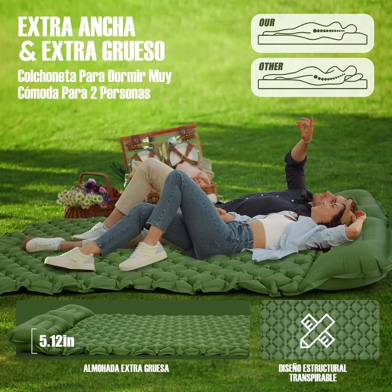 Matelas de Camping Gonflable Double