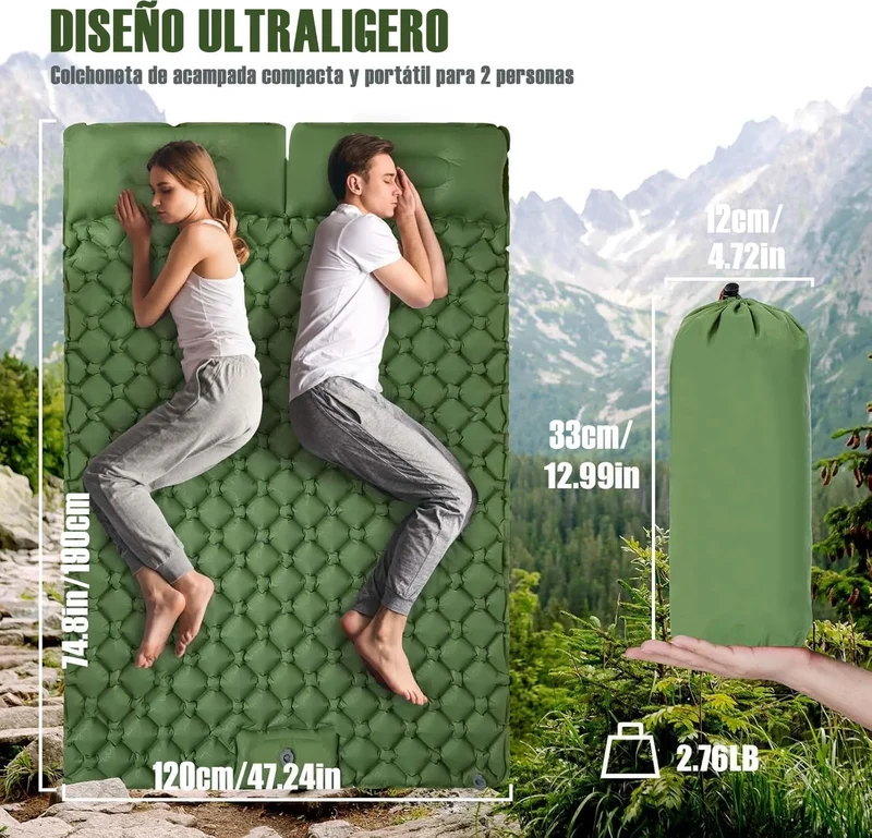 Matelas de Camping Gonflable Double