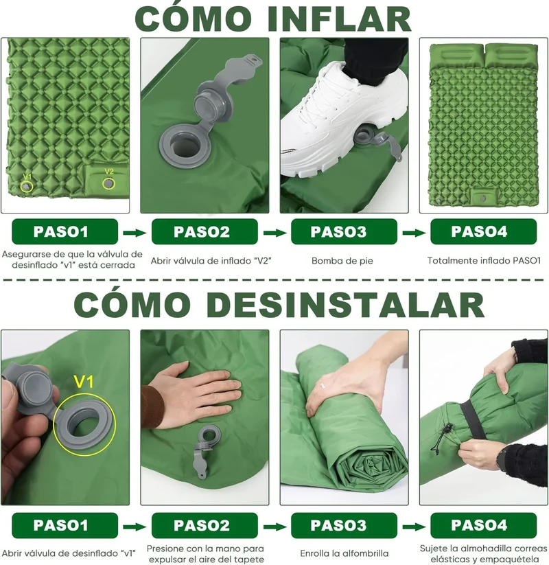 Matelas de Camping Gonflable Double