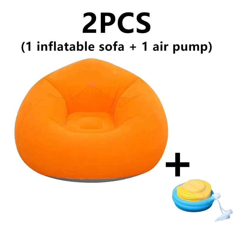 Canapé Gonflable Pouf Rond Portable