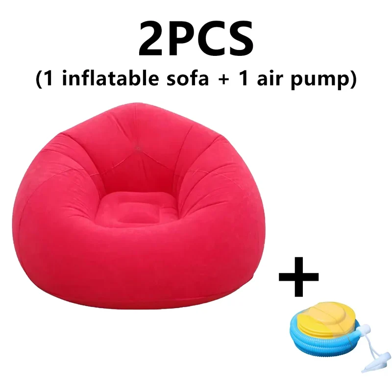 Canapé Gonflable Pouf Rond Portable