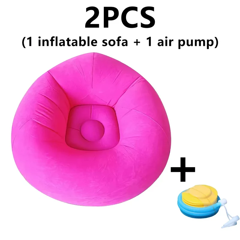 Canapé Gonflable Pouf Rond Portable