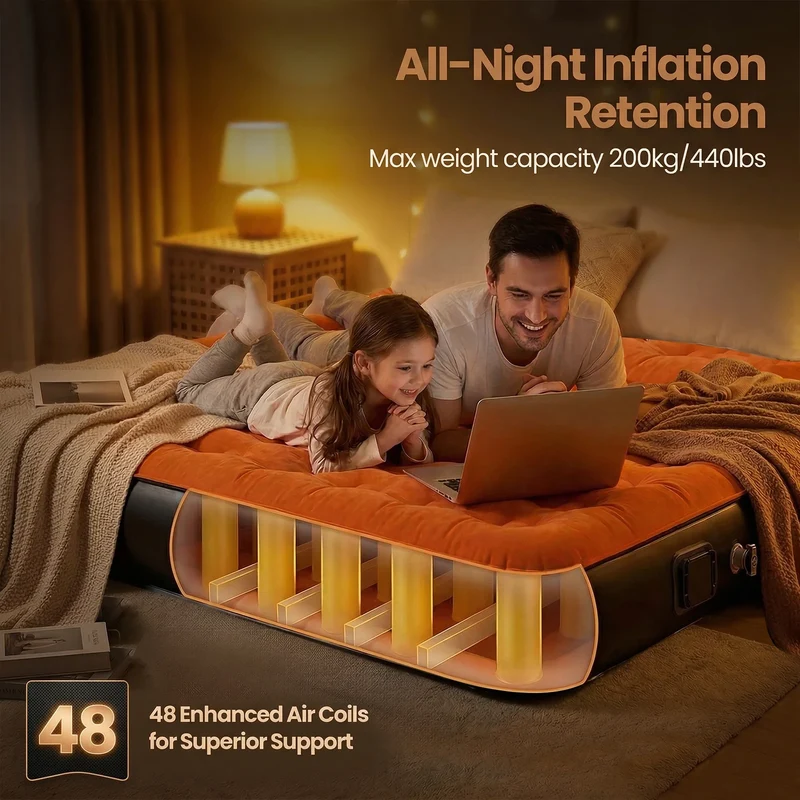 Matelas de Camping Gonflable Ressorts Pneumatiques