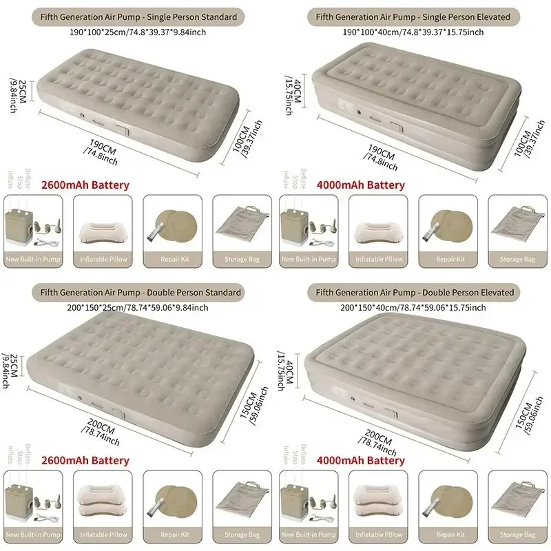 Matelas de Camping Gonflable Auto-Gonflant