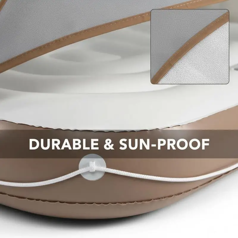Plateforme Flottante Gonflable Auvent Piscine
