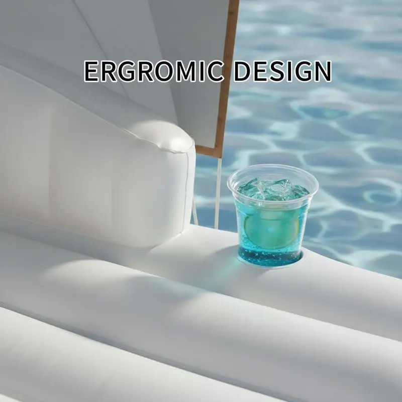 Plateforme Flottante Gonflable Auvent Piscine