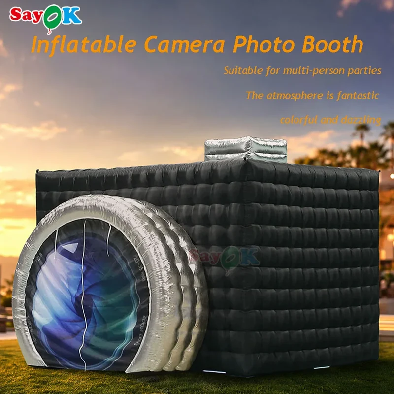 Cabine Selfie Gonflable Cube LED