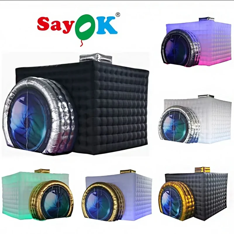 Cabine Selfie Gonflable Cube LED