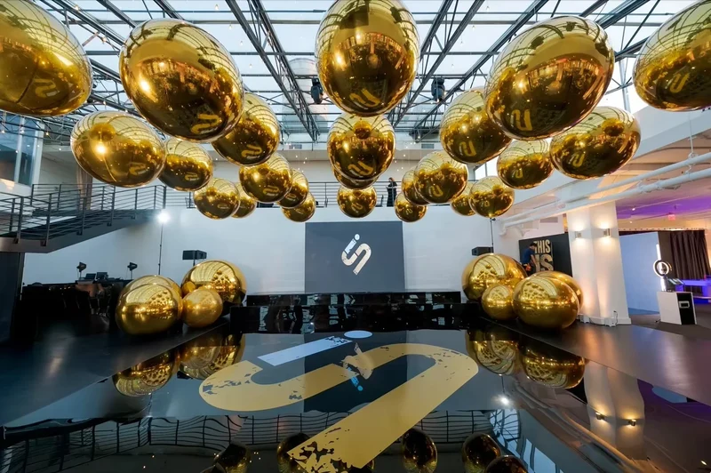 Décoration Gonflable Boules Miroir Disco