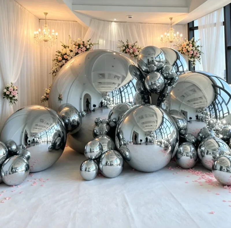 Décoration Gonflable Boule Miroir Géante
