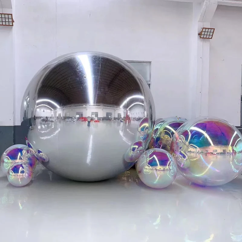 Décoration Gonflable Lot Boules Miroir