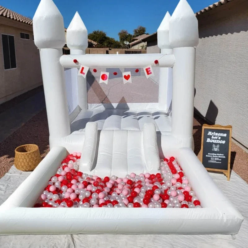Château Gonflable Blanc Fosse à Balles Mariage