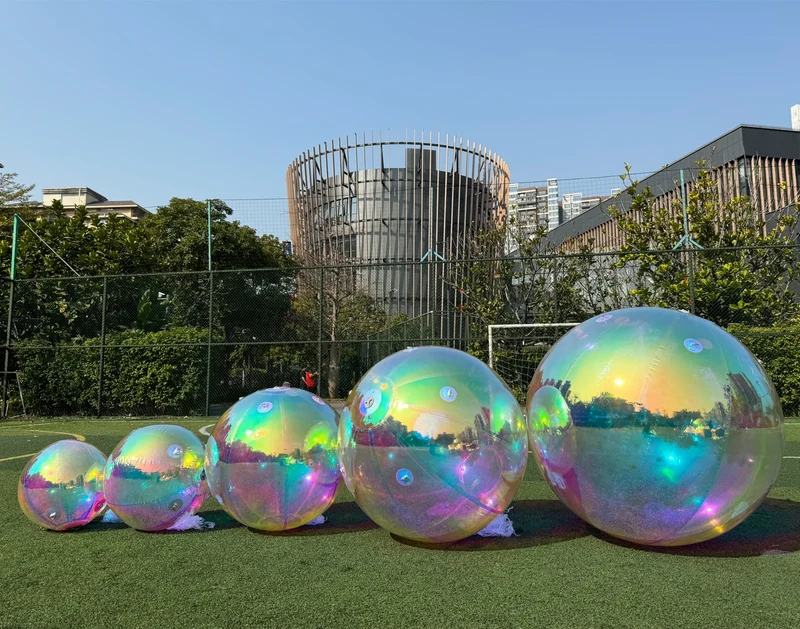 Discothèque Gonflable Sphère Miroir Argentée