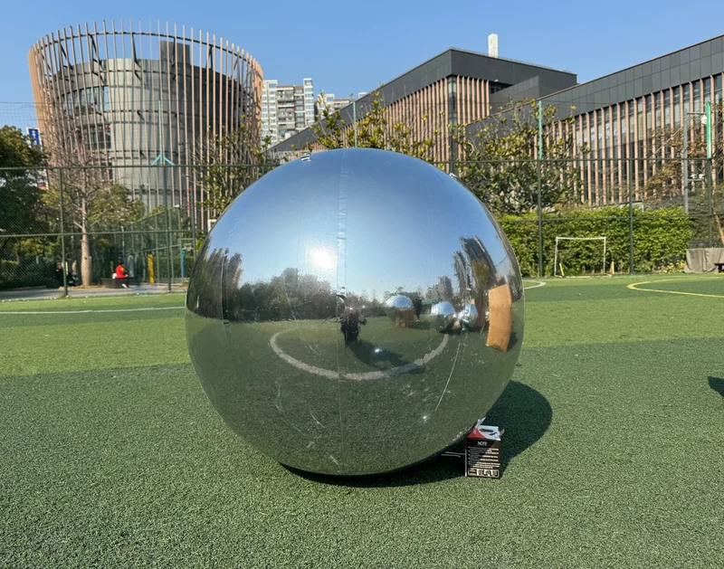 Discothèque Gonflable Sphère Miroir Argentée