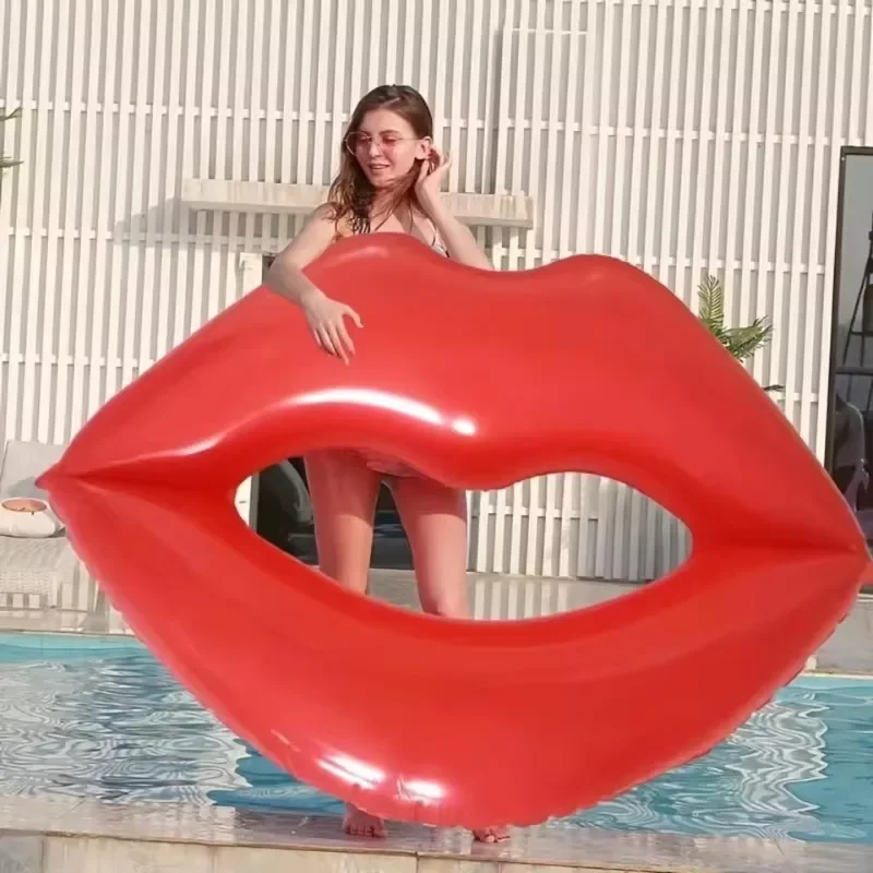 Bouée Gonflable Lèvres Rouges