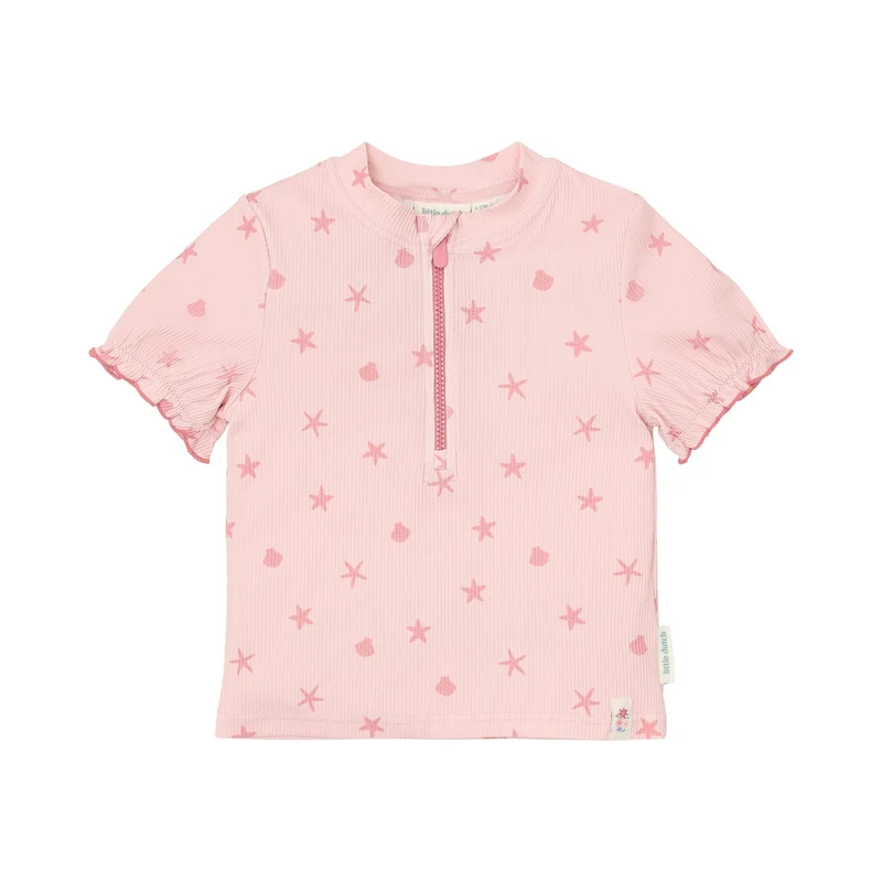 Zwemshirt korte mouw - Roze - Dreamy Seashells