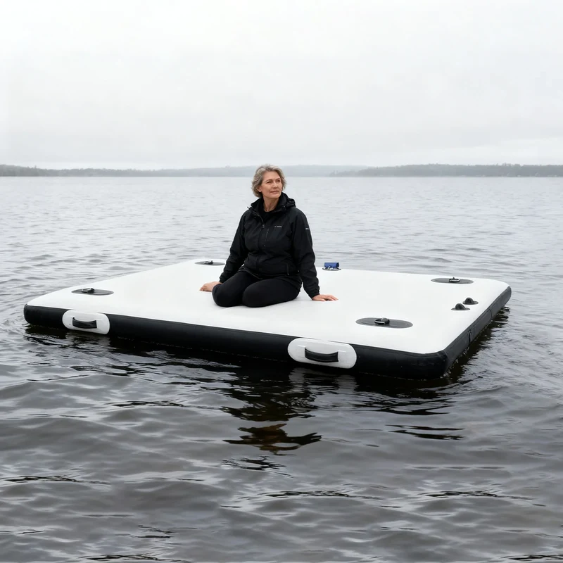 Plateforme Flottante Gonflable Pêche Pliable