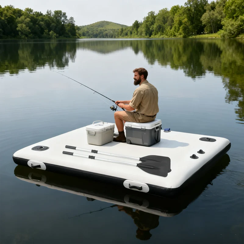 Plateforme Flottante Gonflable Pêche Pliable