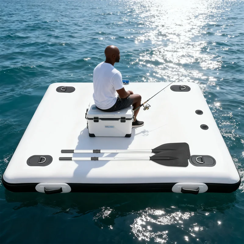 Plateforme Flottante Gonflable Pêche Pliable