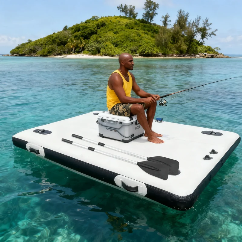 Plateforme Flottante Gonflable Pêche Pliable
