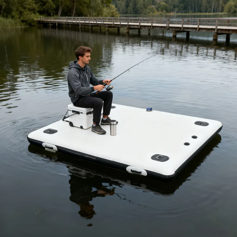 Plateforme Flottante Gonflable Pêche Pliable