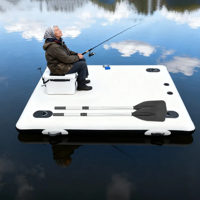 Plateforme Flottante Gonflable Pêche Pliable