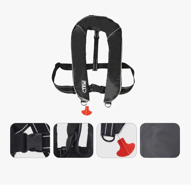 Accessoire Gonflable Gilet Sauvetage Marin Noir