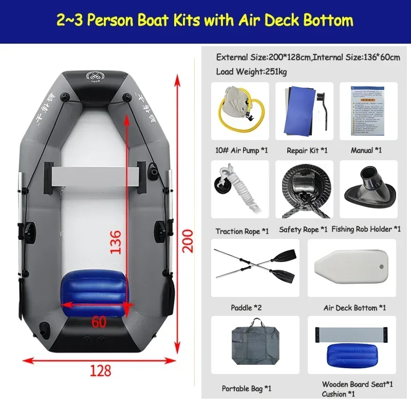 Bateau Gonflable Pêche Rivière PVC