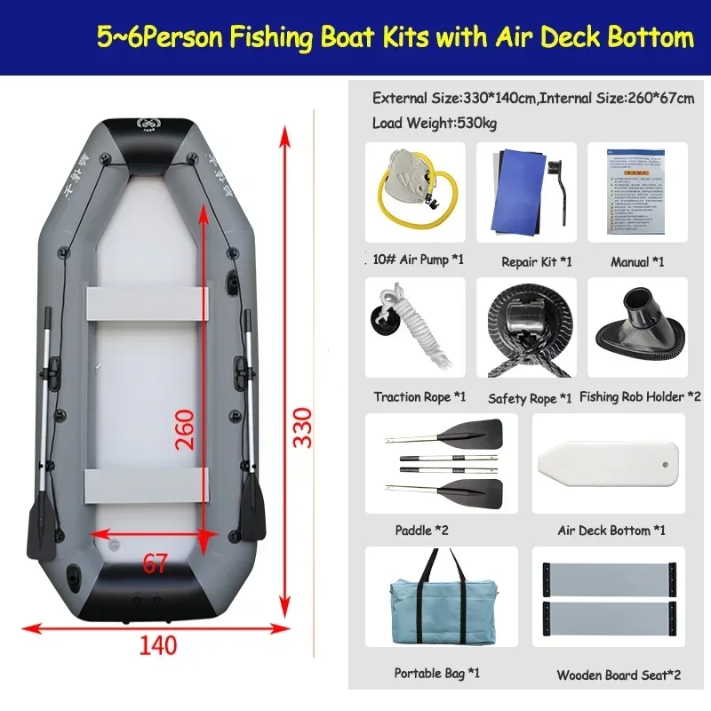 Bateau Gonflable Pêche Rivière PVC