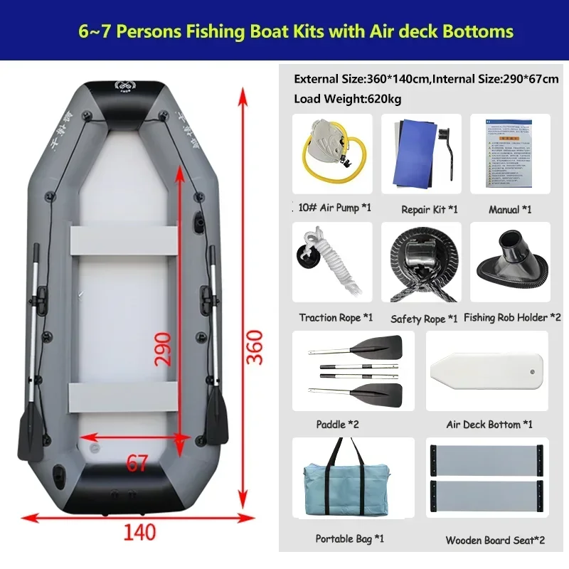 Bateau Gonflable Pêche Rivière PVC